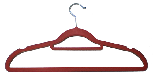 Вешалка с велюровым покрытием для одежды из легких тканей